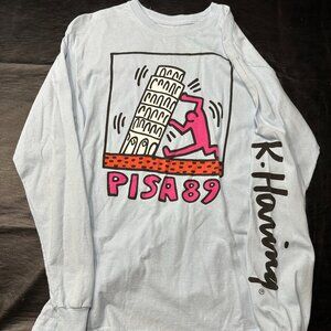 Men's "Pisa 89" Keith Haring Long Sleeve T-Shirt